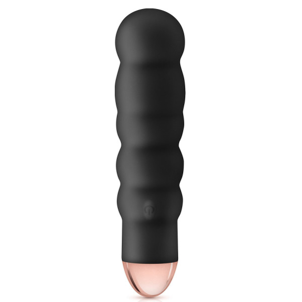 Vibromasseur noir 7 vitesses USB corps ondulé 